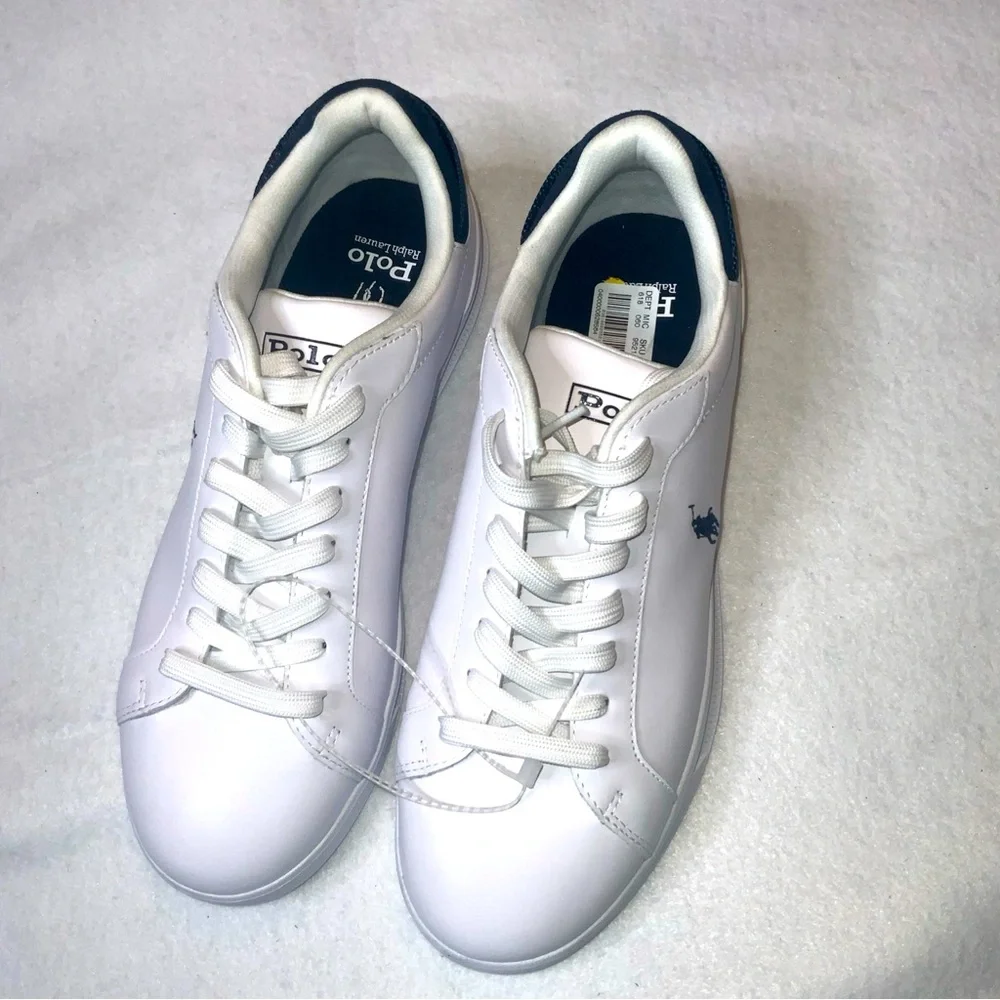 Polo Ralph Lauren Men’s Heritage Court lll Leather Sneaker Size 10 - Picture 12 of 14
